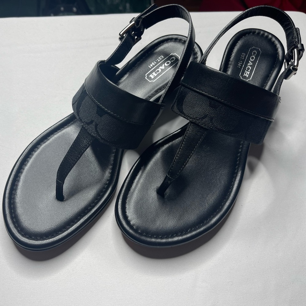 COACH Leatherware wedge sandals
